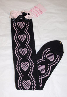 Heart Lace High Socks