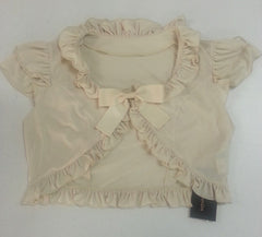 Frill Ribbon Bolero (Beige)